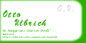 otto ulbrich business card